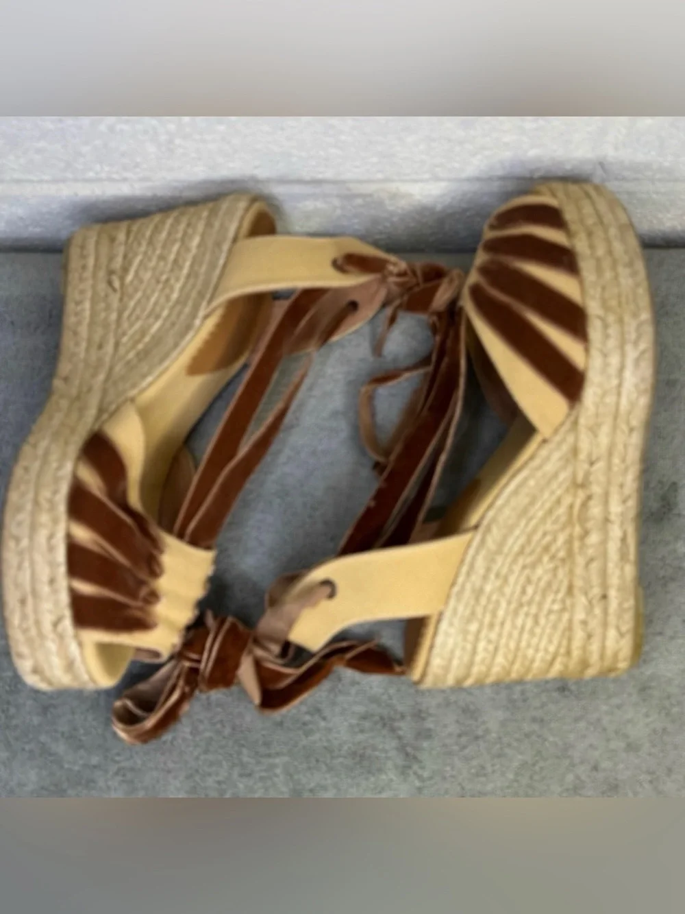 Penelope Chilvers Catalina Dali Espadrille Honey Gold Size 8